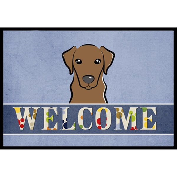 Carolines Treasures Chocolate Labrador Welcome Indoor and Outdoor Mat- 24 x 36 in. BB1420JMAT - main